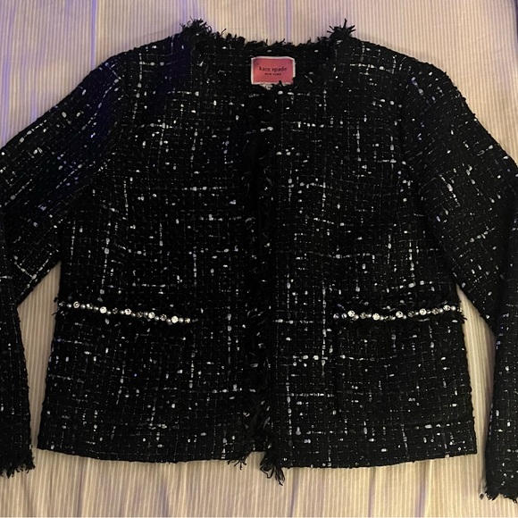 Kate Spade New York Embellished Tweed Blazer